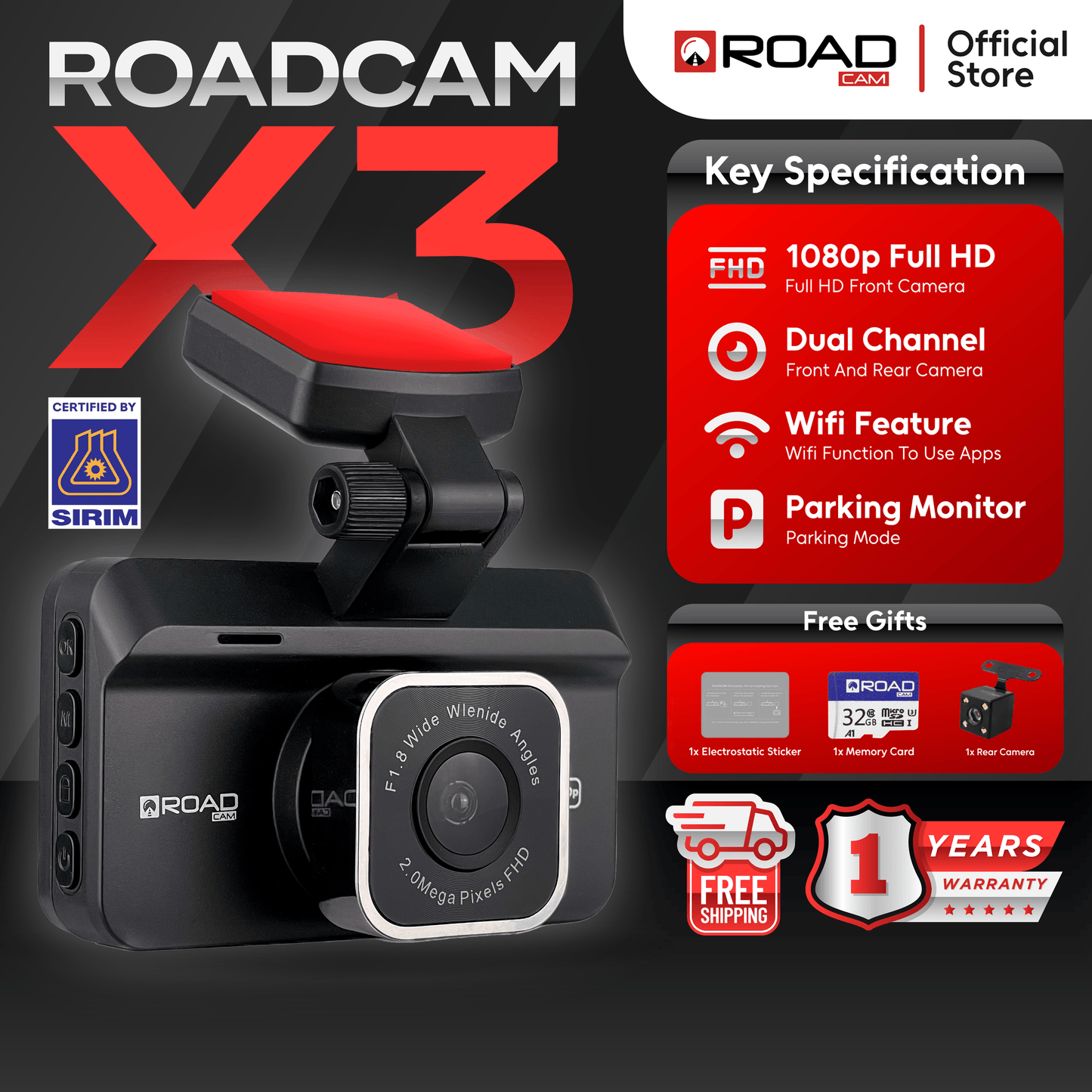 ROADCAM X3